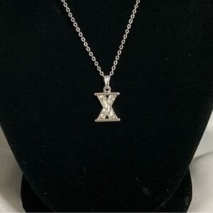 Joan Rivers Roman Numeral X Rhinestone Pendant Necklace